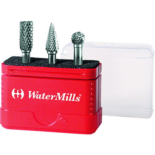 ウォーターミルズ（WATERMILLS）　ＷＭノンコート超硬ロータリーバーセット　６ｍｍ軸　ミニボックス３本組　【品番：WMTCMSET3】