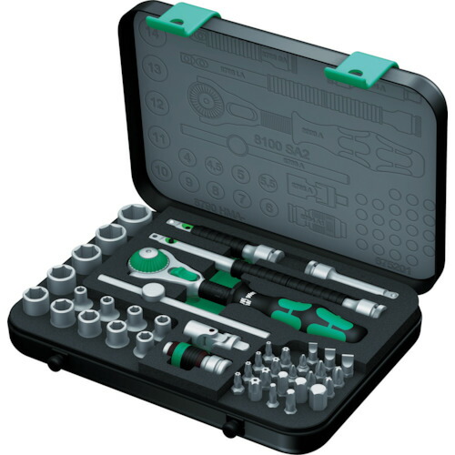 Wera　８１００ＳＡ２　サイクロップラチェットセット　１／４　【品番：003533】
