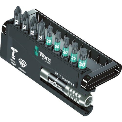 Wera　インパクターダイヤモンド　ビットチェック　９本　ラピダプター　【品番：057417】