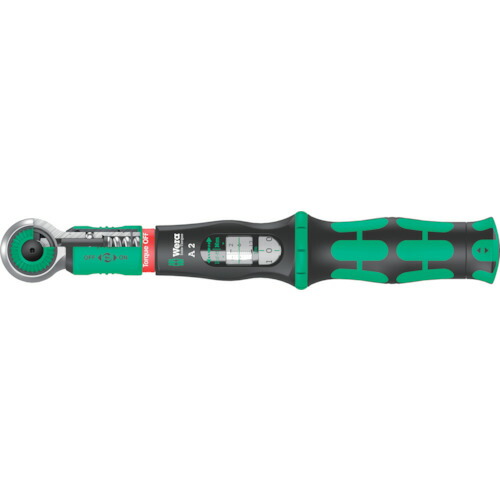 Wera 空転式トルクレンチ（プリセット型） Ａ２セーフトルク ２〜１２Ｎｍ １／４ビット用 【品番：343973】