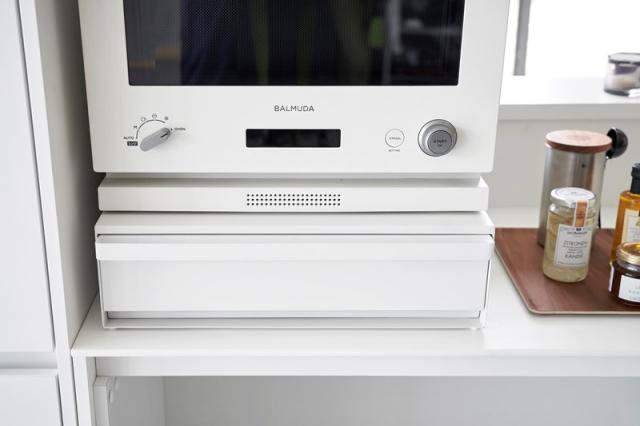 山崎実業 ツーウェイ キッチン家電下引き出し&スライドテーブル タワー ホワイト 4903208020077 【品番：02007】_8
