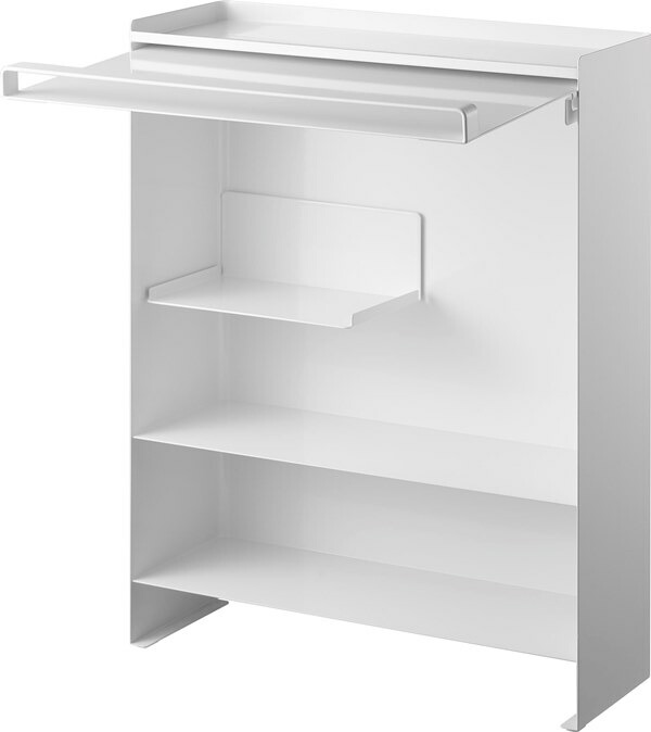 山崎実業 前が開く 隠せる調味料ラック タワー ホワイト 4903208020091 【品番：02009】_2