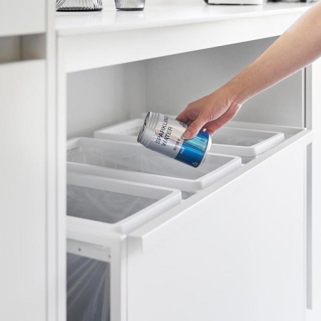 山崎実業　目隠し分別ダストワゴン タワー 45L 3分別 ホワイト 4903208018265　【品番：01826】_9