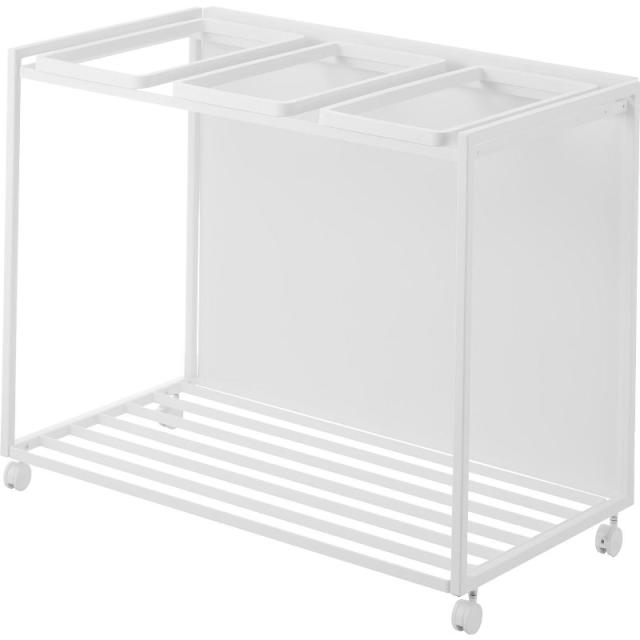 山崎実業　目隠し分別ダストワゴン タワー 45L 3分別 ホワイト 4903208018265　【品番：01826】_18