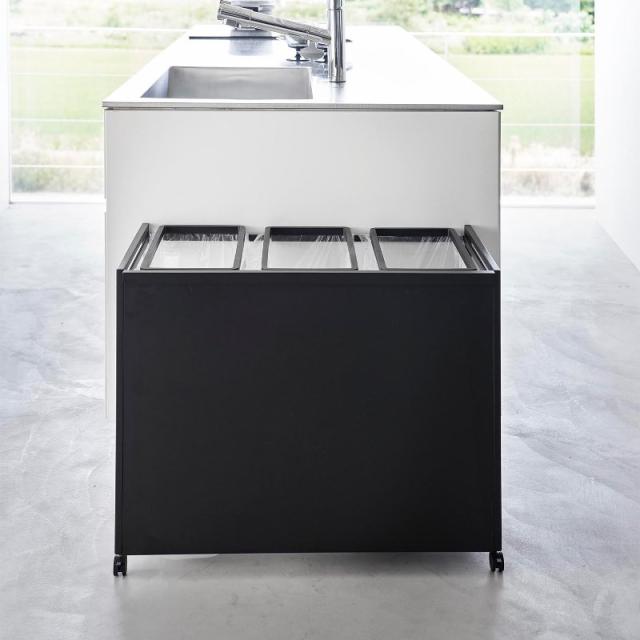 山崎実業　目隠し分別ダストワゴン タワー 45L 3分別 ブラック 4903208018272　【品番：01827】_11