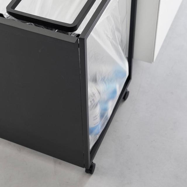 山崎実業　目隠し分別ダストワゴン タワー 45L 3分別 ブラック 4903208018272　【品番：01827】_13