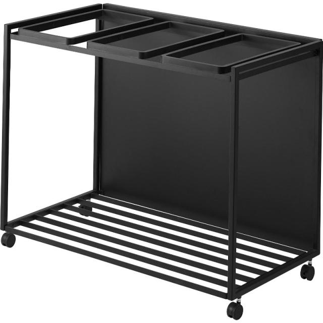 山崎実業　目隠し分別ダストワゴン タワー 45L 3分別 ブラック 4903208018272　【品番：01827】_18