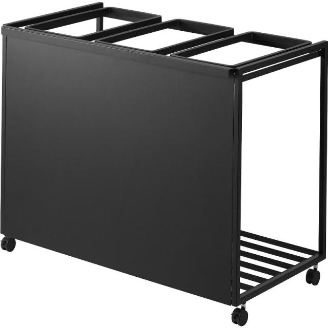 山崎実業　目隠し分別ダストワゴン タワー 45L 3分別 ブラック 4903208018272　【品番：01827】_1