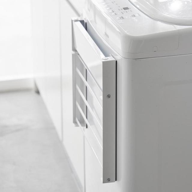 山崎実業　洗濯機横マグネット折り畳み棚 タワー 2段 ホワイト 4903208017176　【品番：01717】