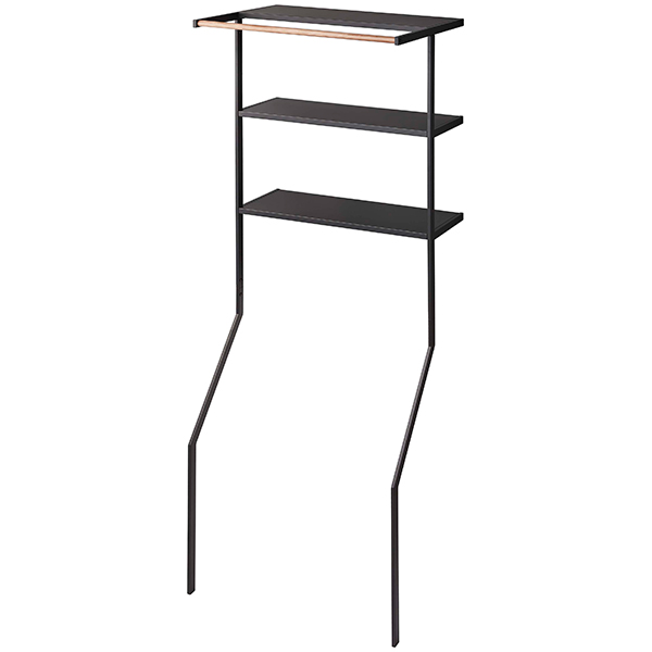 山崎実業 立て掛けランドリーシェルフ タワー ブラック 4903208024839 【品番：02483】