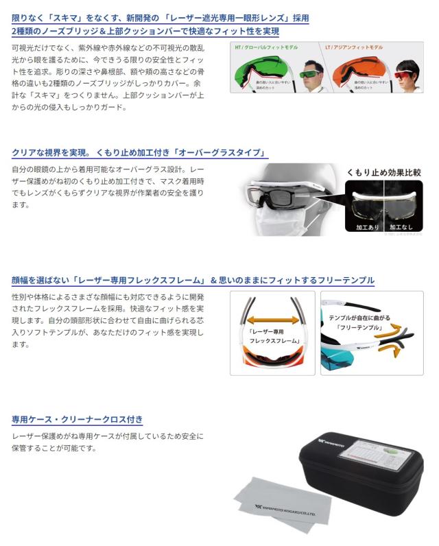 山本光学（YAMAMOTO）　レーザー保護めがね　【品番：YL-780 UVBG LT】_11