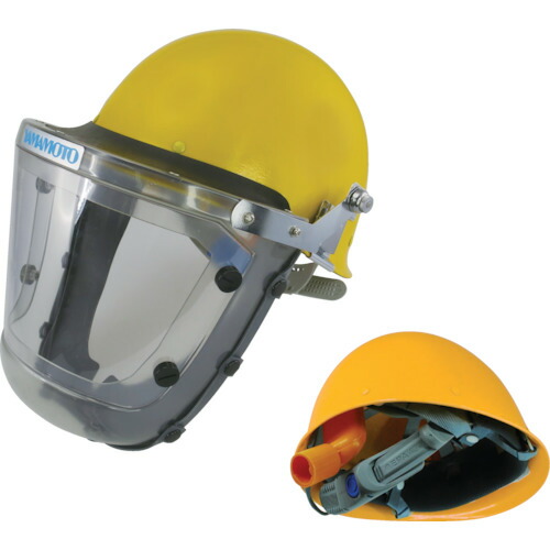 山本光学　ＹＡＭＡＭＯＴＯ　電動ファン付呼吸用保護具パーツ　フェイスシールド　ヘルメット付き　【品番：KF-10H1SOM】