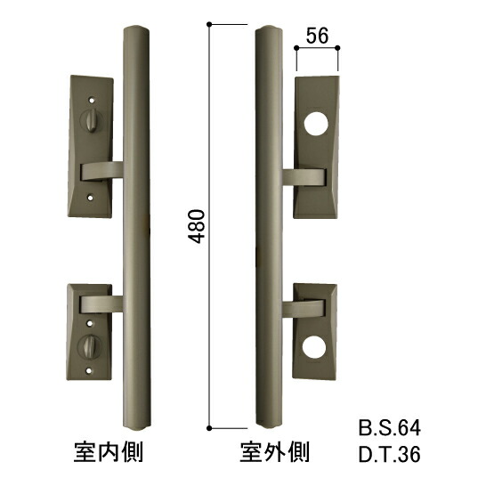 YKK AP　プッシュプルハンドル左勝手　【品番：YS HHJ-0137（YS HHJ0137）】
