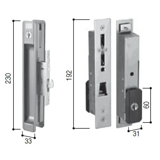 YKK AP 戸先召合せ外シリンダーセット 【品番：YB HHJ-0747（YB