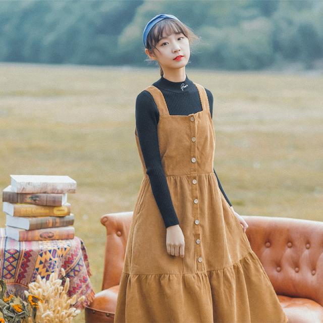 送料無料 コーデュロイ レトロ ドレス トップス 1079の通販はau Pay マーケット Chouchou Journee