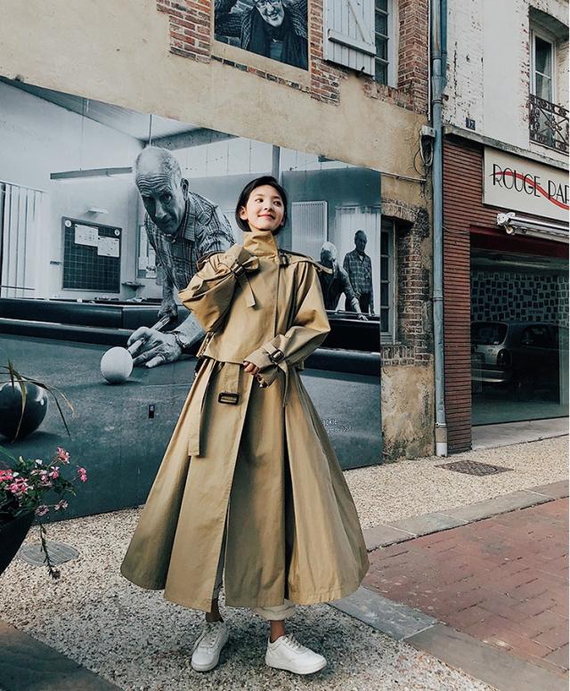 22人気新作 新作 ロングh オーバーコート ドレスコート フレアトレンチコート 送料無料 ロングコート News Elegantsite Gr