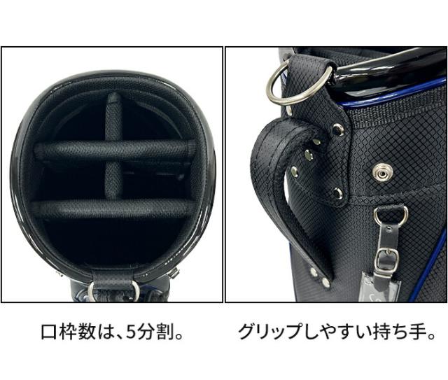 リビエラRiviera ブラックシルバー キャディバッグ 9型 ゴルフ