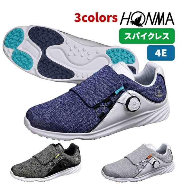 ホンマ ゴルフ シューズ ニット スパイクレス ダイヤル式 4E