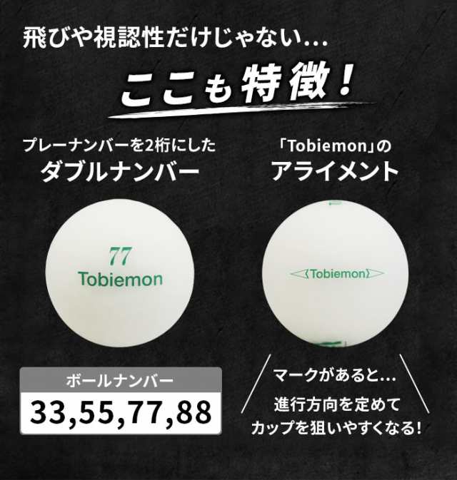 飛衛門 ゴルフ ボール マットカラー 1ダース12球入 2ピース