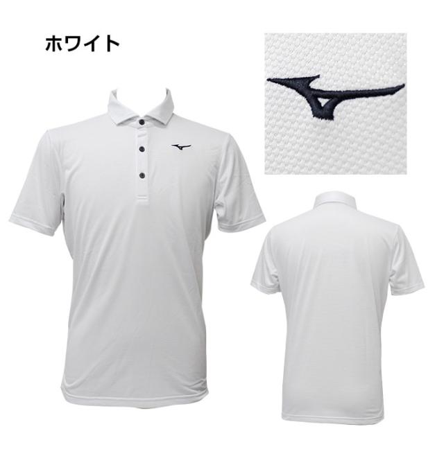 ミズノ MIZUNO ゴルフ 半袖 ポロシャツ メンズ ハニカム柄 MOVE