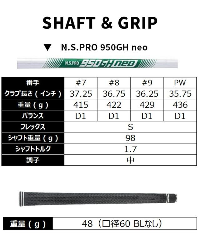 ネクスジェン NEXGEN NS250 アイアン4本セット NS PRO 950GH neo_9