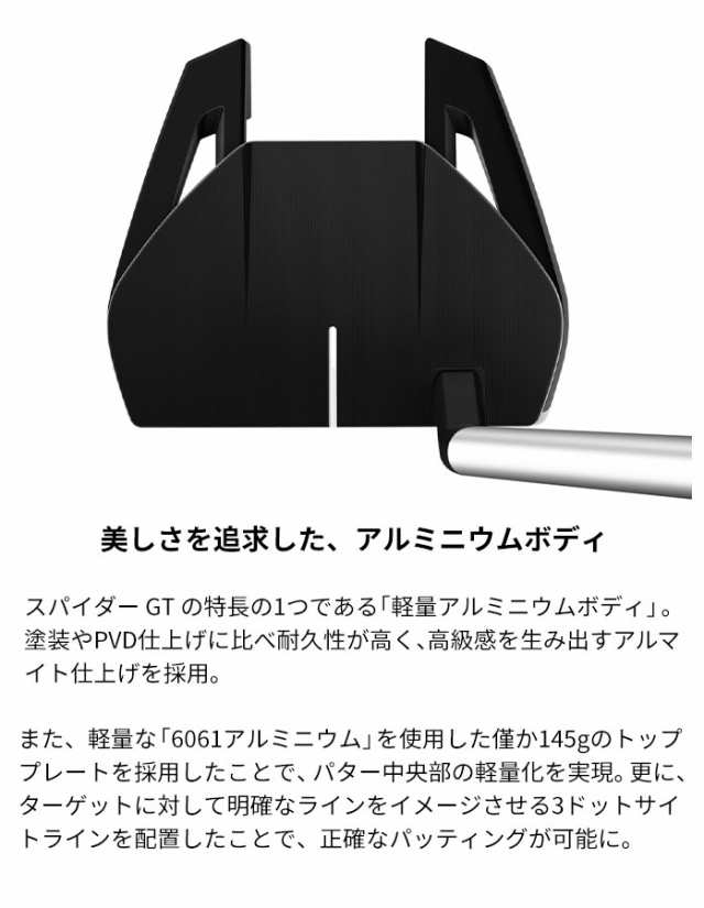 テーラーメイド ゴルフ パター Spider GT スパイダー センターシャフト スモールスラント TaylorMadeの通販は