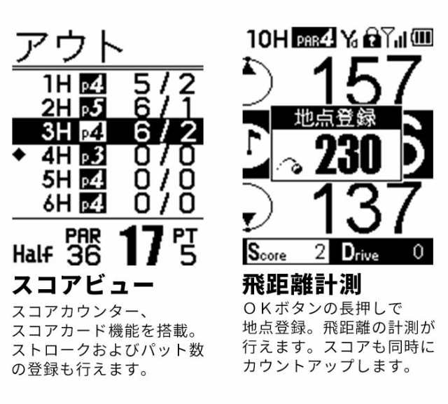 ショットナビ ゴルフ Navi neo2 HP GPS みちびきL1S対応 距離計 距離測定器 ハンディ スマホ型 ゴルフナビ ゴルフ用品 4562201214144 sho