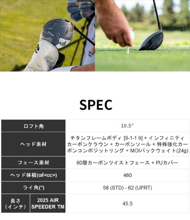 テーラーメイド ゴルフ Qi35 MAX LITE ドライバー Driver 10.5° AIR
