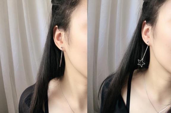送料無料 お買得 韓国スタイル フリンジピアス 左右の違うデザイン あなたの美しさをより引き立てるピアス カラーシルバーの通販はau Pay マーケット Puddingdaddy