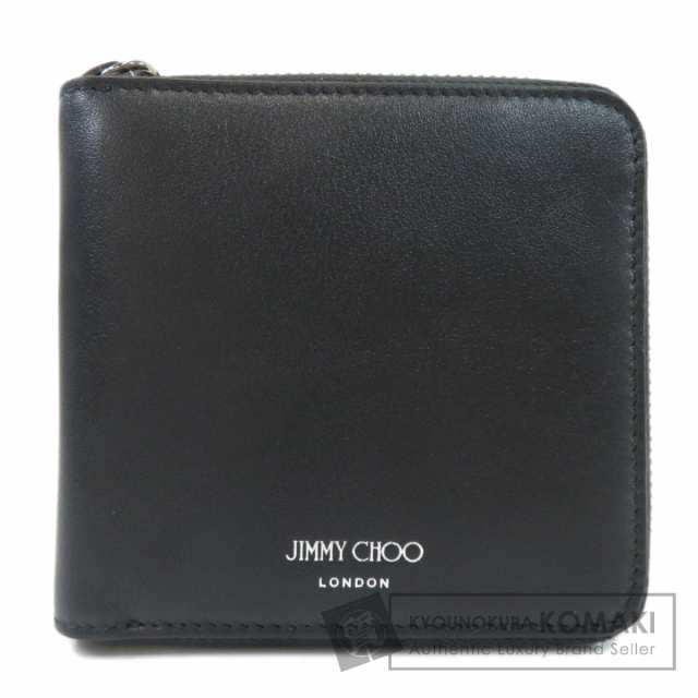 ジミーチュウ Jimmy Choo ロゴ 二つ折り財布（小銭入れあり） レザー