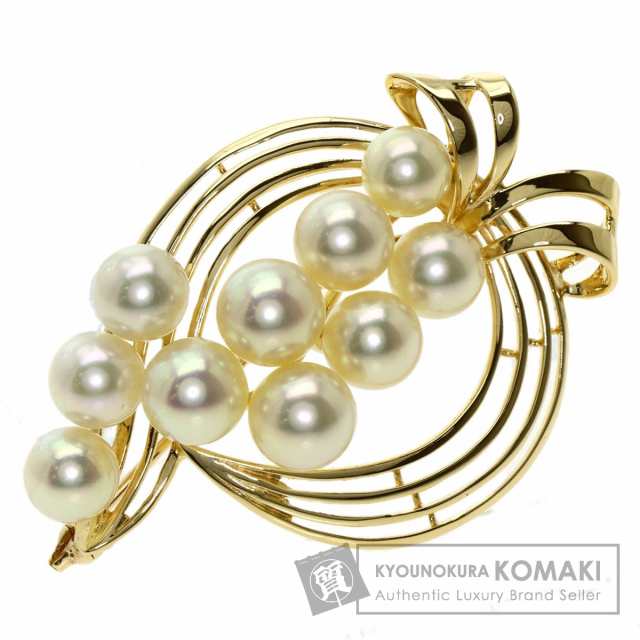 最大50%OFF ミキモト MIKIMOTO パール 真珠 ブローチ K14イエロー