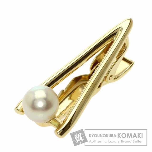 商店 MIKIMOTO ミキモト パール 真珠 タイピン K14イエローゴールド