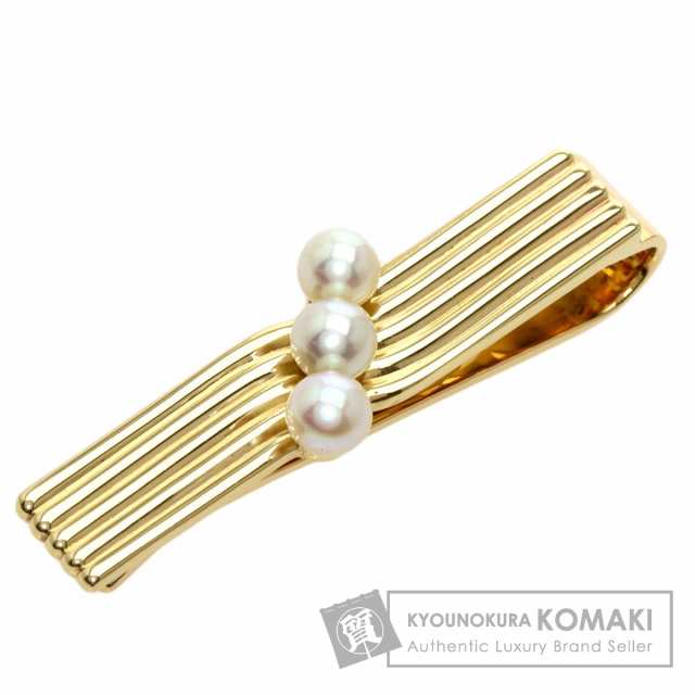 ミキモト MIKIMOTO パール 真珠 タイピン K14イエローゴールド メンズ