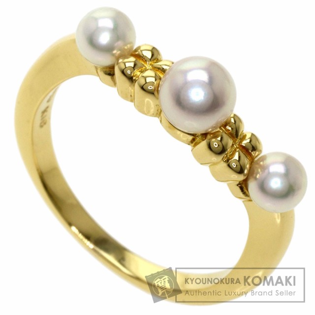 ミキモト MIKIMOTO パール 真珠 リング・指輪 K18イエローゴールド