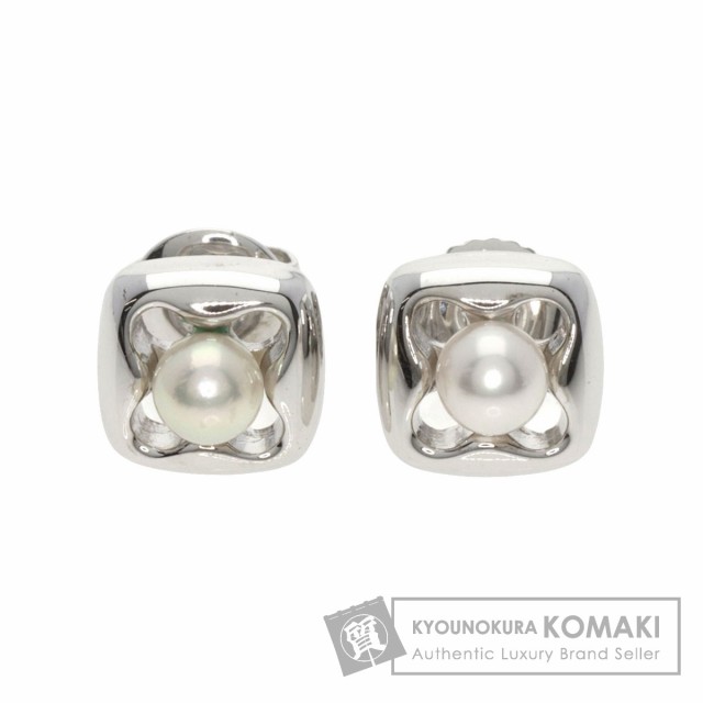 ミキモト MIKIMOTO K18ホワイトゴールド パール　真珠　ピアス