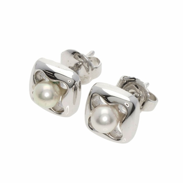 ミキモト MIKIMOTO K18ホワイトゴールド パール　真珠　ピアス