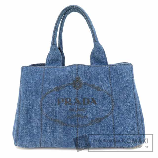 プラダ PRADA B1877B  カナパ  トートバッグ デニム レディース  中古の通販は