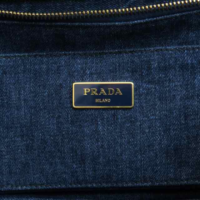 プラダ PRADA B1877B カナパ トートバッグ デニム レディース 中古の ...