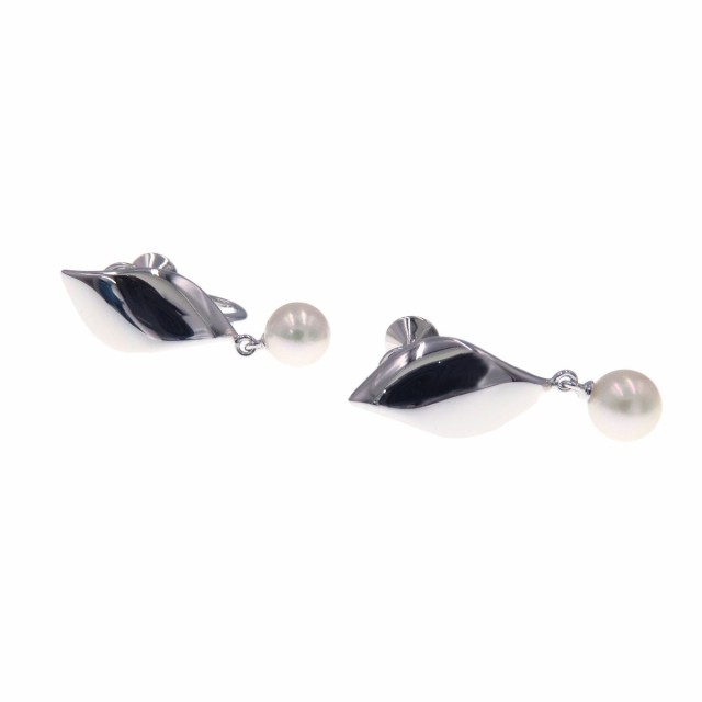 ミキモト MIKIMOTO パール 真珠 イヤリング シルバー レディース 中古