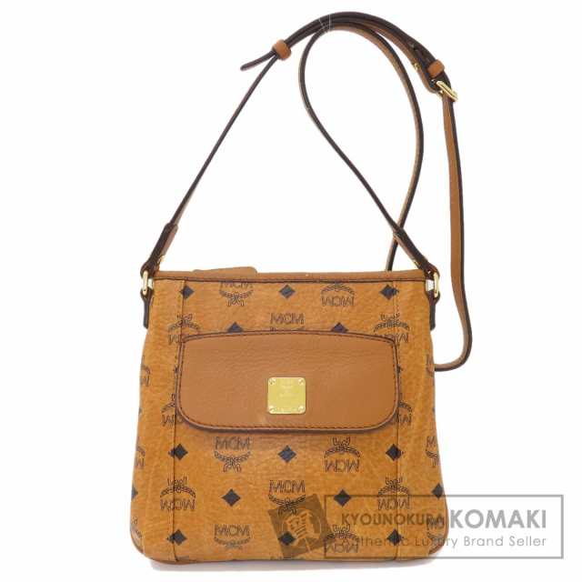 エムシーエム MCM ロゴ ショルダーバッグ レザー レディース 中古