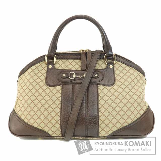 グッチ GUCCI 247286 ディアマンテ ホースビット 2WAY ハンドバッグ キャンバス レディース 中古｜au PAY マーケット