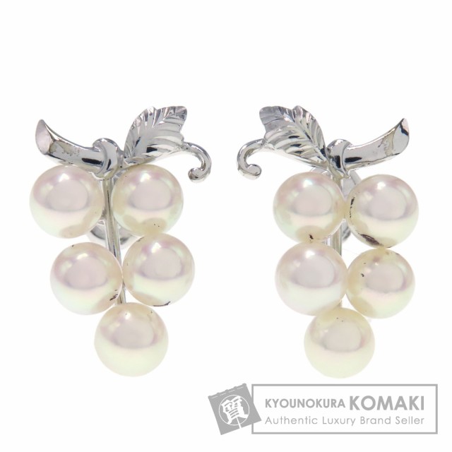 ミキモト MIKIMOTO パール 真珠 イヤリング シルバー レディース 中古