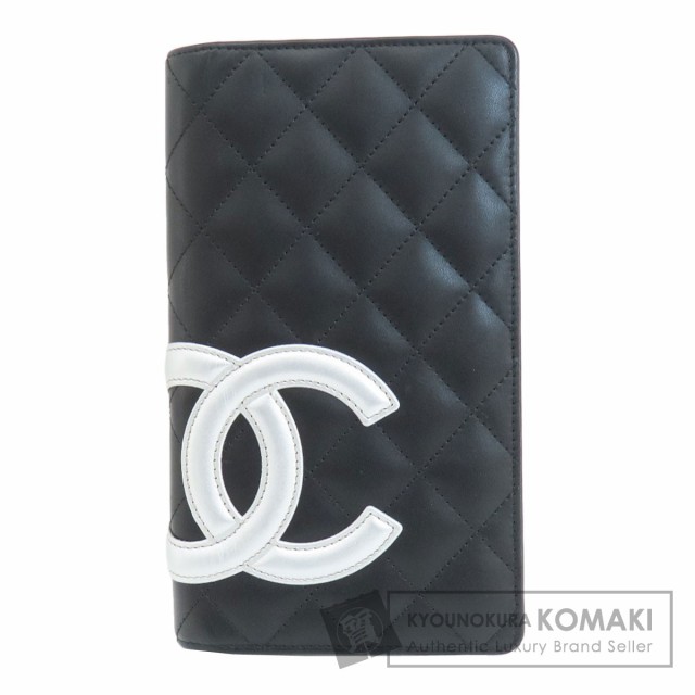 シャネル CHANEL カンボンライン シルバー金具 長財布（小銭入れあり） カーフ 中古