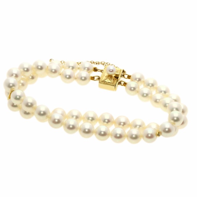 ミキモト MIKIMOTO アコヤパール 2連 真珠 ブレスレット K14イエローゴールド レディース 中古の通販はau PAY マーケット -  ブランド京の蔵小牧 | au PAY マーケット－通販サイト