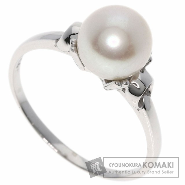 ミキモト MIKIMOTO アコヤパール 真珠 リング・指輪 K14ホワイトゴールド レディース 中古