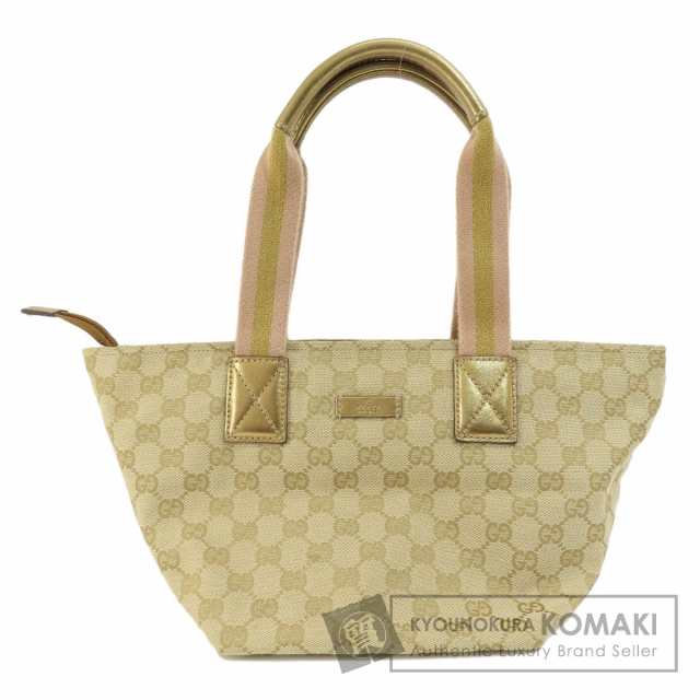 グッチ GUCCI 131228 GG ハンドバッグ キャンバス レディース 中古