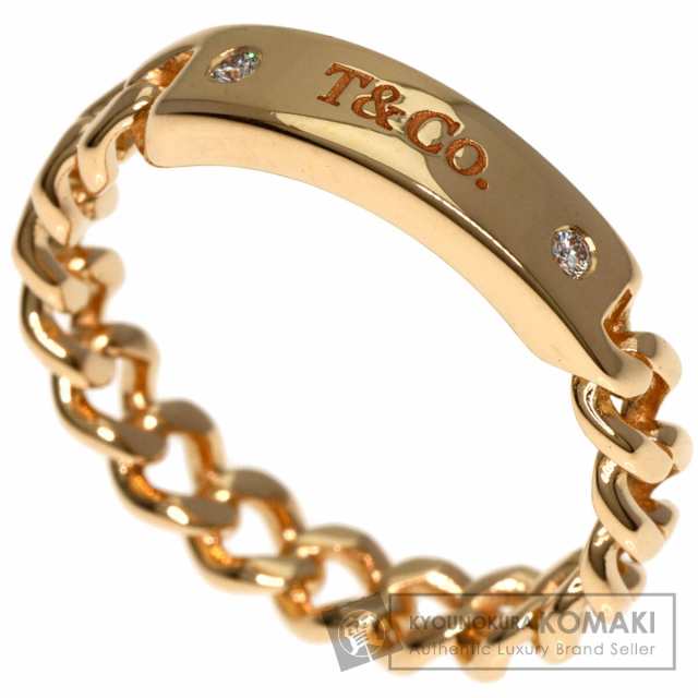 ティファニー TIFFANY&Co. マイクロリンク 2P ダイヤモンド リング・指輪 中古