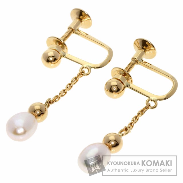 タサキ TASAKI  ドロップ  淡水パール 真珠  イヤリング K14イエローゴールド レディース  中古の通販は