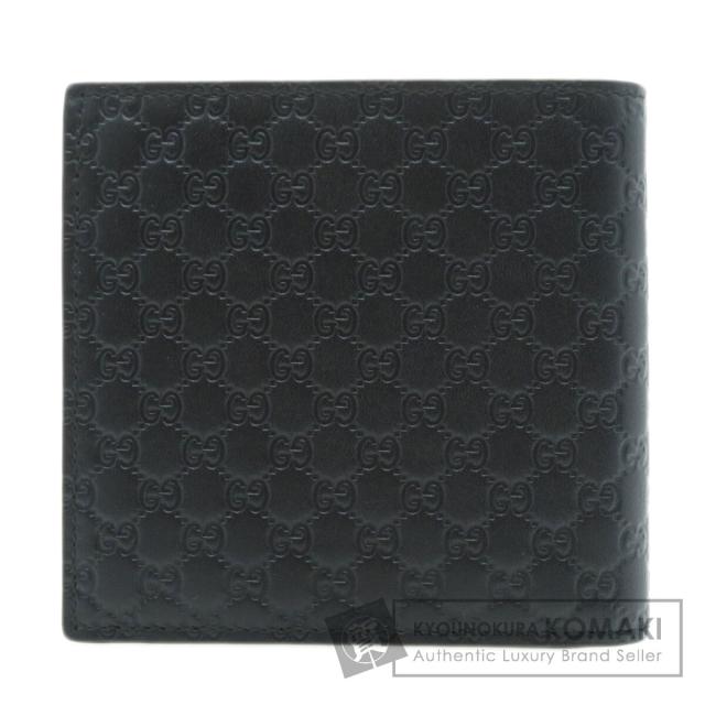 グッチ GUCCI 150413  マイクロシマ アウトレット  二つ折り財布（小銭入れあり） カーフ 中古の通販は 49,750円