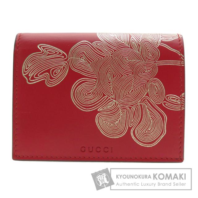 グッチ GUCCI 465859 チャイニーズ ニューイヤー 二つ折り財布(小銭入れあり) カーフ 中古 折りたたみ財布